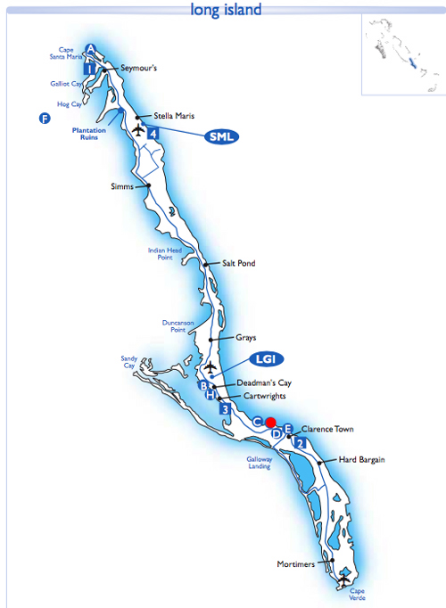 deans blue hole map